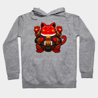 Cute Neko Maneki  T-Shirt 4 Hoodie